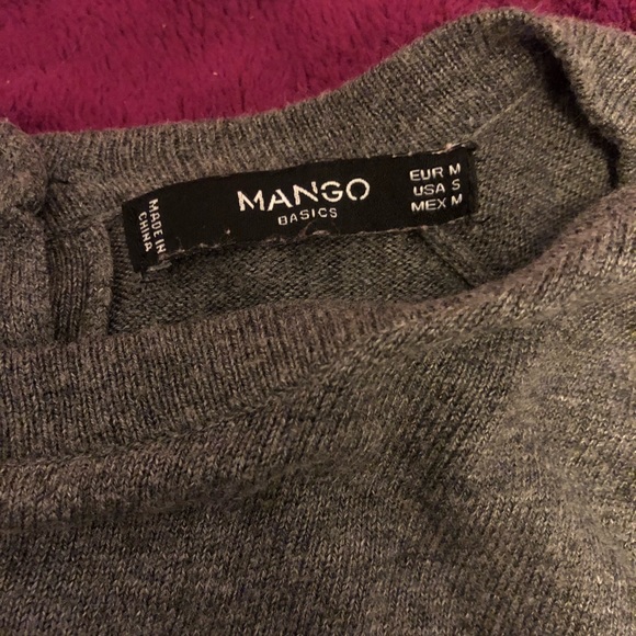 Mango - Grey and white dress - Picture 4 of 4